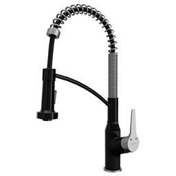 Alston Touchless Single-Handle Pull-Down Sprayer Kitchen Faucet, Matte Black/Stainless Steel Main - Image