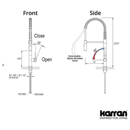 Bluffton Single-Handle Pull-Down Sprayer Kitchen Faucet, Brushed Gold Alt 6 - Image