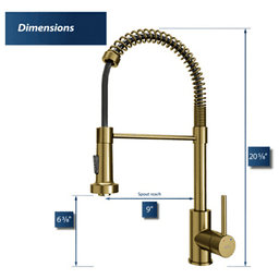 Loxton Touchless Single-Handle Pull-Down Sprayer Kitchen Faucet, Brushed Gold Alt 3 - Image