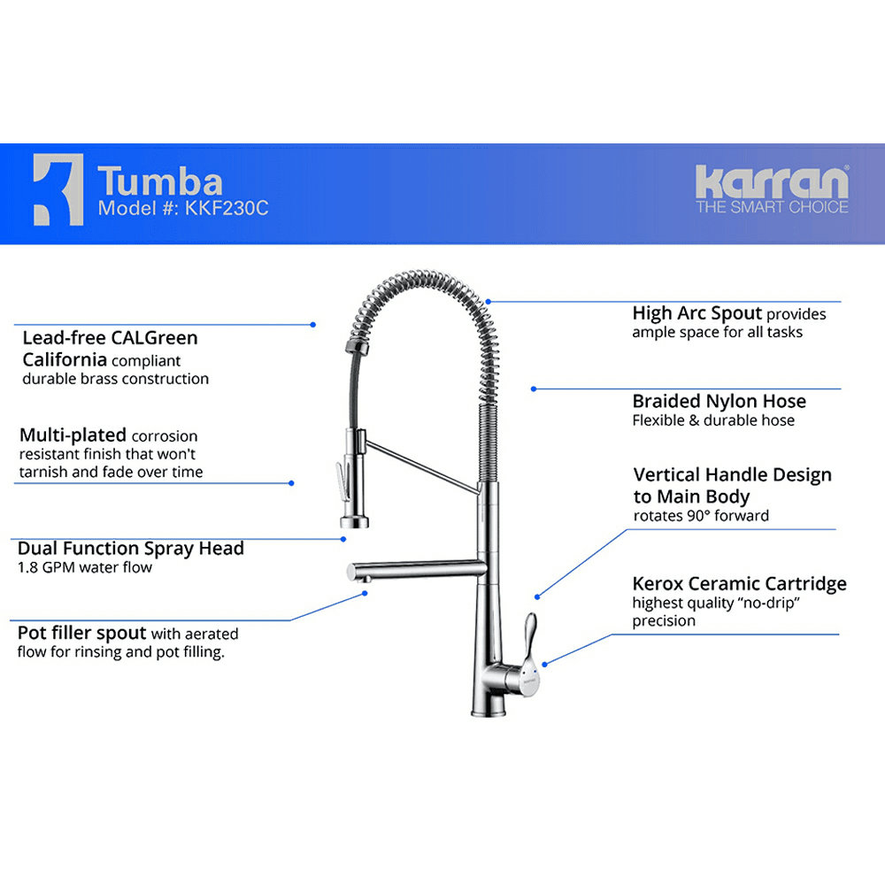 Lead-Free Brass Construction with Corrosion-Resistant Finish