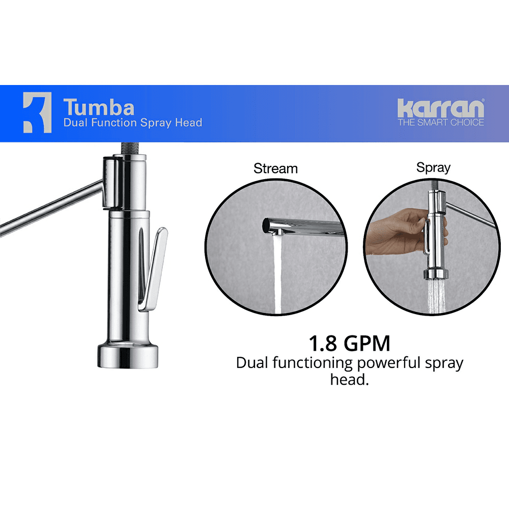 Rubber spray head nozzles easy to clean for long-lasting performance by Karran