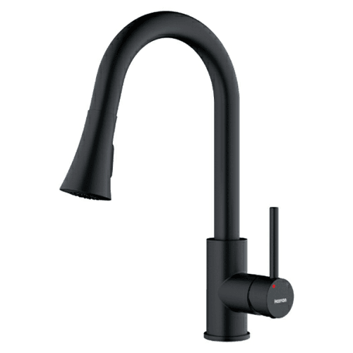 Weybridge Single-Handle Pull-Down Kitchen Faucet with Dual-Function Sprayer, Matte Black - Main Image