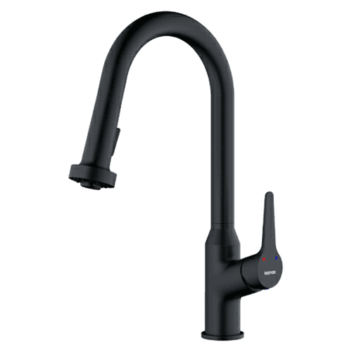 Dockton Single-Handle Pull-Down Kitchen Faucet with Dual-Function Sprayer, Matte Black - Main Image