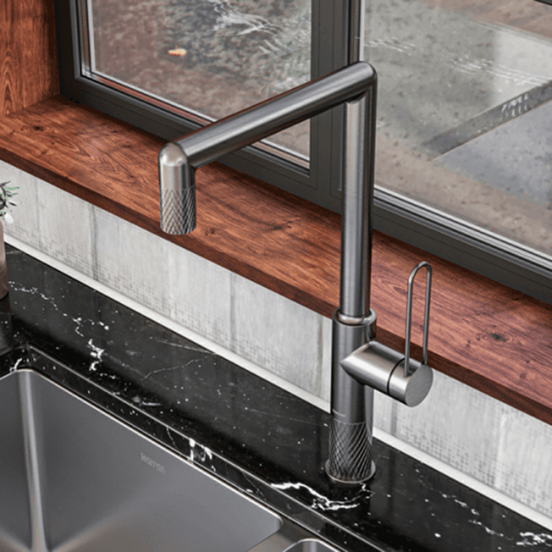 Sherman Single-Handle Kitchen Faucet, Gunmetal Gray Alt 1 - Image