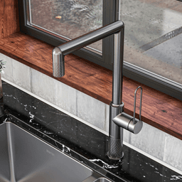 Sherman Single-Handle Kitchen Faucet, Gunmetal Gray Alt 1 - Image