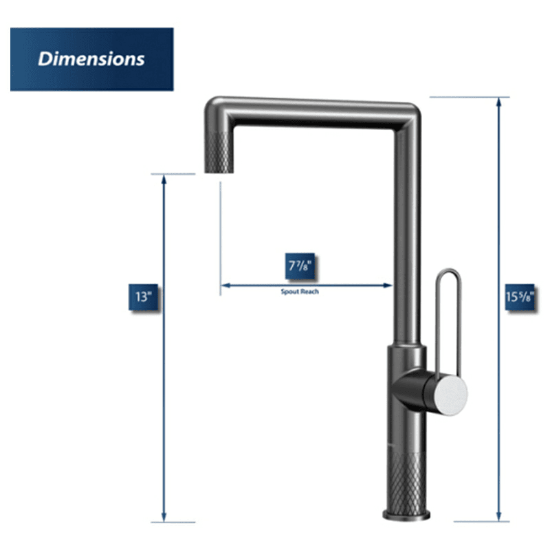 Sherman Single-Handle Kitchen Faucet, Gunmetal Gray Alt 3 - Image