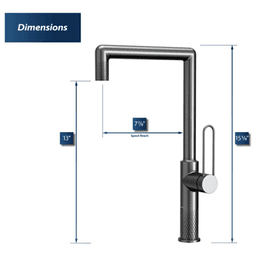 Sherman Single-Handle Kitchen Faucet, Gunmetal Gray Alt 3 - Image