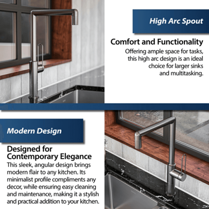 Sherman Single-Handle Kitchen Faucet, Stainless Steel Alt 4 - Image