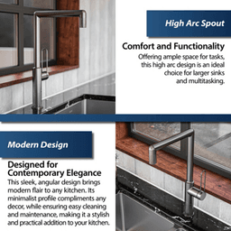 Sherman Single-Handle Kitchen Faucet, Stainless Steel Alt 4 - Image