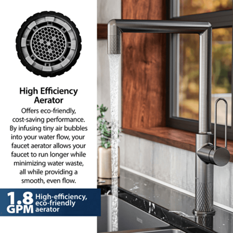 Sherman Single-Handle Kitchen Faucet, Gunmetal Gray Alt 5 - Image