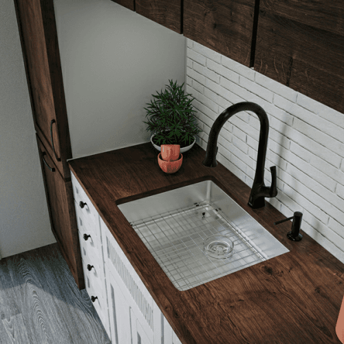 Novaro Stainless Steel Undermount 18G Single Bowl Kitchen Sink, 23-1/8" x 17" x 5-1/2" Alt 1 - Image