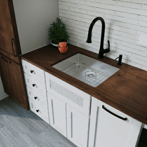Novaro Stainless Steel Undermount 18G Single Bowl Kitchen Sink, 23-1/8" x 17" x 5-1/2" Alt 6 - Image