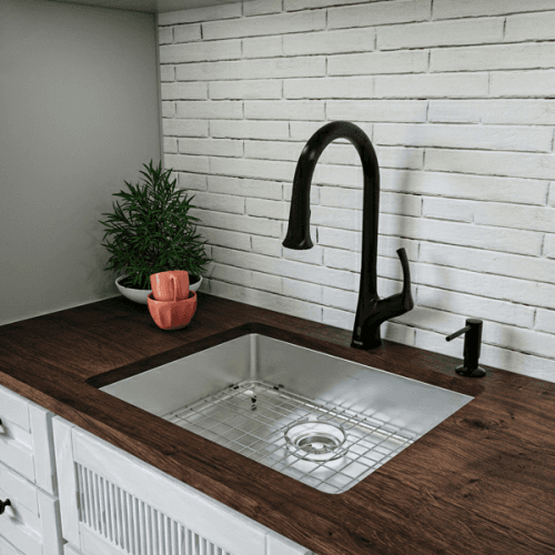 Novaro Stainless Steel Undermount 18G Single Bowl Kitchen Sink, 23-1/8" x 17" x 5-1/2" Alt 7 - Image