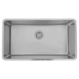Novaro Stainless Steel Undermount 18G Single Bowl Kitchen Sink, 30-7/8" x 17-1/4" x 9" Alt 1 - Image