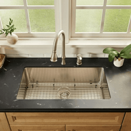 Novaro Stainless Steel Undermount 18G Single Bowl Kitchen Sink, 30-7/8" x 17-1/4" x 9" Alt 5 - Image