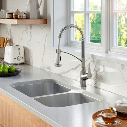 Profile Stainless Steel Undermount 18G Double Equal Bowl Kitchen Sink, 32-1/4" x 18-1/2" x 8-1/2 - Alt Image 2