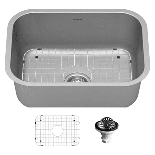 Profile Stainless Steel Undermount 16G Single Bowl Kitchen Sink Kit, 23" x 17-3/4" x 8-3/4 - Main Image