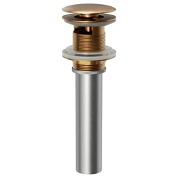 Pop-Up Vanity Bowl Drain with Overflow, Brushed Copper Main - Image