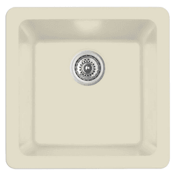 Karran Q-315 Quartz Under Mount Single Bowl Bar/Prep Sink White - Front View