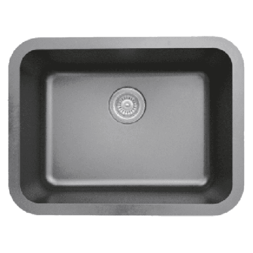 Karran Q-320 Quartz Undermount Single Bowl Kitchen Sink in Gray