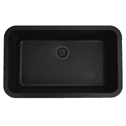 Karran Q-340 Single Bowl Kitchen Sink - Under Mount, Black Quartz, 30-7/8" x 18-7/8" x 9"