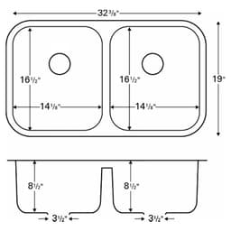 Seamless Undermount Sink for Laminate and Solid Countertops