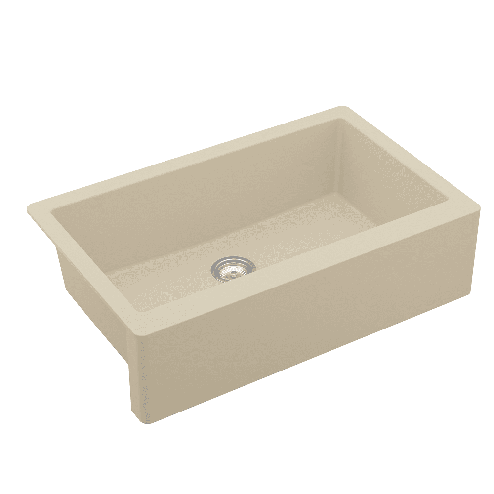 Karran QA-740 Quartz Sink, Brown, Extra Large Single Bowl, 34x21-1/4x9 inches, Undermount