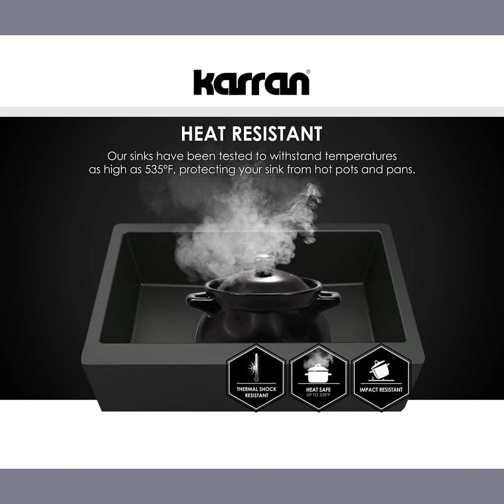 Large and small bowl kitchen sink by Karran