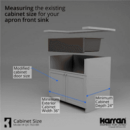 QA-760 Quartz Undermount Large/Small Bowl Kitchen Sink, 34" x 21-1/4" x 9", Brown Alt 8 - Image