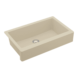 Extra Large Single Bowl Kitchen Sink, Karran QAR-740, White Quartz Material