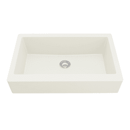 34" x 21-1/4" x 9" Karran Quartz Undermount Sink, White