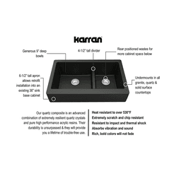 Karran Kitchen Sink - QAR-760 Quartz Undermount