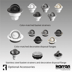 Quartz Top Mount/Drop-In Single Bowl Kitchen Sink Kit, 25" x 22" x 9", Gray Alt 12 - Image
