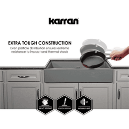 Karran QT-630 Quartz Top Mount Kitchen Sink in Bisque color