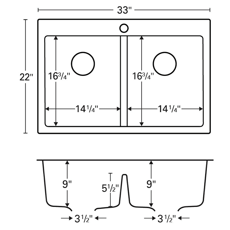 Rear Drain Locations Provide More Storage Room in Cabinet Below