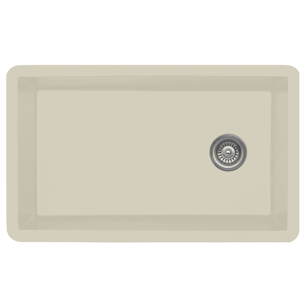 31-5/8 inch x 19-1/8 inch x 9 inch Bisque Sink