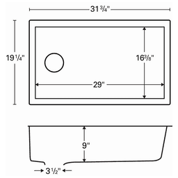 Karran QU-670 Quartz Under Mount Extra Large Single Bowl Kitchen Sink in Black
