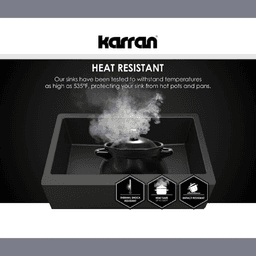 Karran QAR-690 Quartz Undermount Single Bowl Bar/Prep Sink in White - Front View