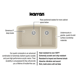 Karran QU-711 Kitchen Sink with Durable Quartz Construction