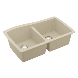 Karran QU-720 Quartz Under Mount Double Equal Bowl Kitchen Sink in Concrete - Image 1