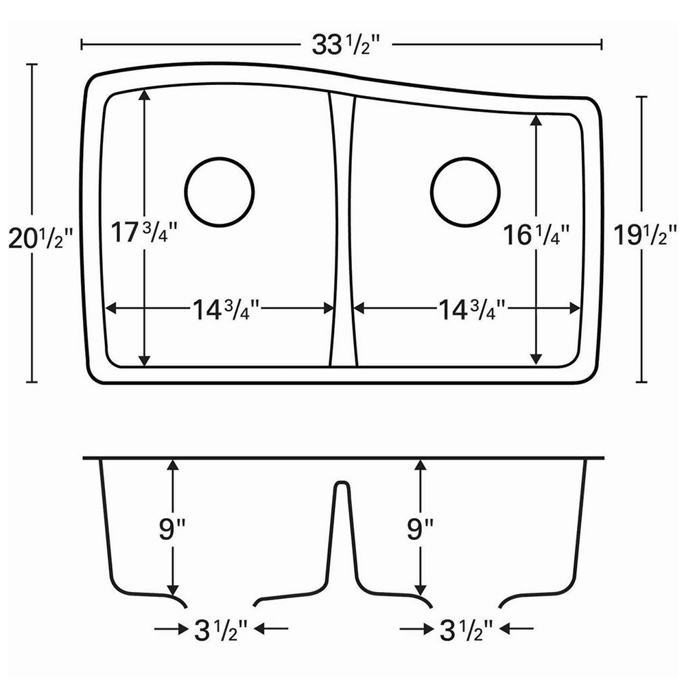 Undermount Kitchen Sink with Two Bowls by Karran - Image 6