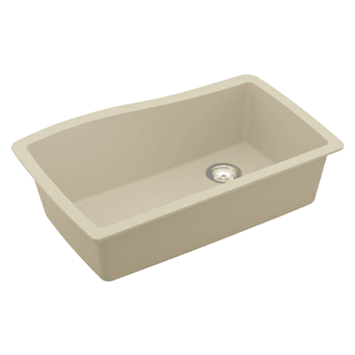 QU-722 Quartz Undermount Extra Large Single Bowl Kitchen Sink, 33-1/2" x 21" x 9", Bisque Alt 1 - Image