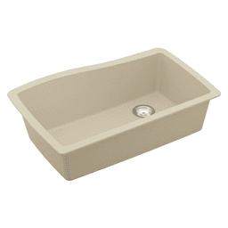 QU-722 Quartz Undermount Extra Large Single Bowl Kitchen Sink, 33-1/2" x 21" x 9", Bisque Alt 1 - Image