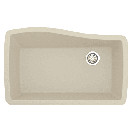 QU-722 Quartz Undermount Extra Large Single Bowl Kitchen Sink, 33-1/2" x 21" x 9", Bisque Main - Image