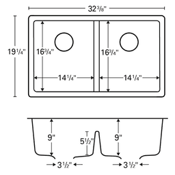 Smooth, non-porous material of Karran QU-810 sink is stain and scratch resistant