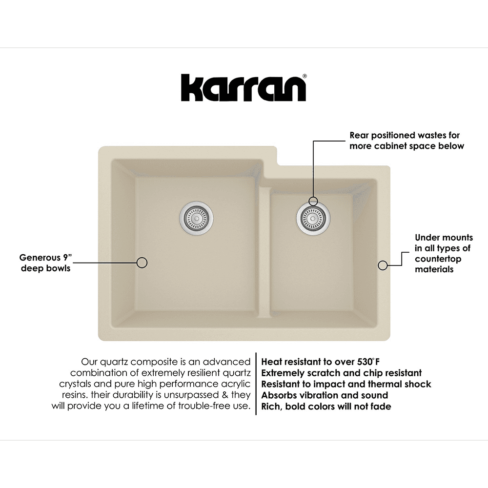 Heat resistant up to 535&#730;F and rapid temperature change tolerant sink design