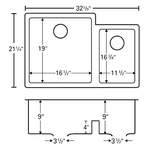 Stain, scratch, abrasion and impact resistant Sink from Karran