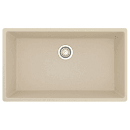Quartz Undermount Large Single Bowl Kitchen Sink Kit, 32-1/4" x 19-1/4" x 9", Bisque Alt 1 - Image