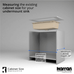 Quartz Undermount Large Single Bowl Kitchen Sink Kit, 32-1/4" x 19-1/4" x 9", Bisque Alt 10 - Image