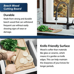 Quartz Undermount Double Equal 50/50 Bowl Workstation Kitchen Sink Kit, 32-1/2" x 19-1/4" x 9", Bisque Alt 6 - Image